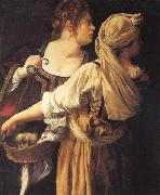 Artemisia gentileschi Judith and Her Maidser oil on canvas